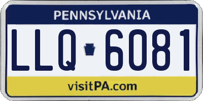 PA license plate LLQ6081