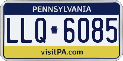 PA license plate LLQ6085