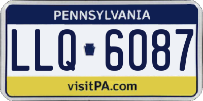 PA license plate LLQ6087