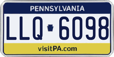 PA license plate LLQ6098