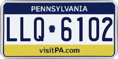 PA license plate LLQ6102