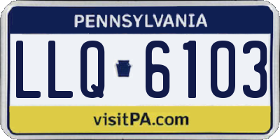 PA license plate LLQ6103