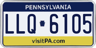 PA license plate LLQ6105