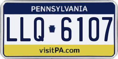 PA license plate LLQ6107