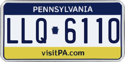 PA license plate LLQ6110
