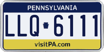 PA license plate LLQ6111