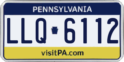 PA license plate LLQ6112