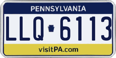 PA license plate LLQ6113