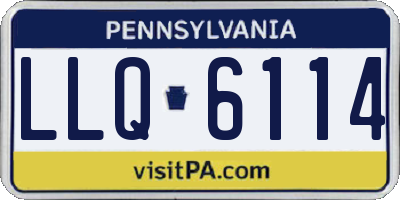 PA license plate LLQ6114