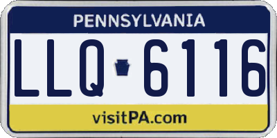 PA license plate LLQ6116