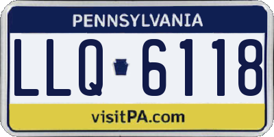 PA license plate LLQ6118