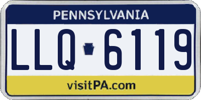 PA license plate LLQ6119