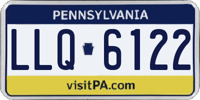 PA license plate LLQ6122