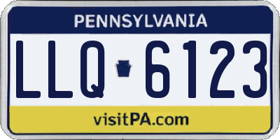 PA license plate LLQ6123