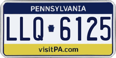 PA license plate LLQ6125