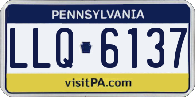 PA license plate LLQ6137