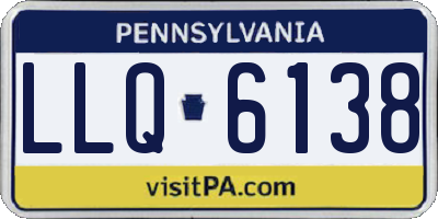 PA license plate LLQ6138