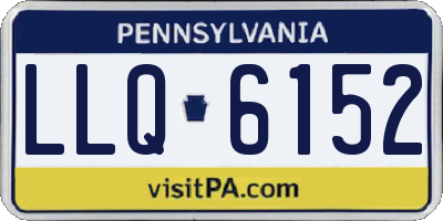 PA license plate LLQ6152