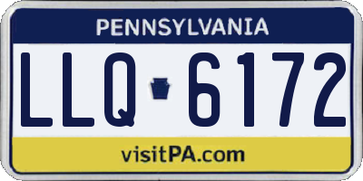 PA license plate LLQ6172