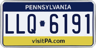 PA license plate LLQ6191