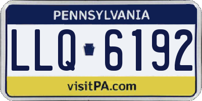 PA license plate LLQ6192