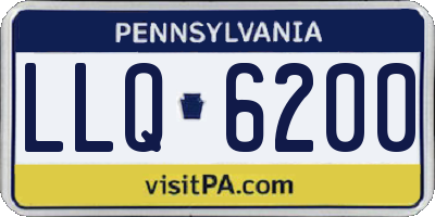 PA license plate LLQ6200