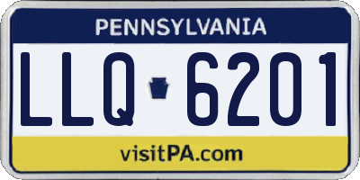 PA license plate LLQ6201
