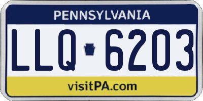 PA license plate LLQ6203