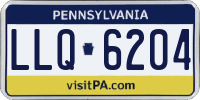 PA license plate LLQ6204