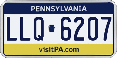 PA license plate LLQ6207