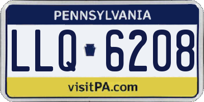 PA license plate LLQ6208