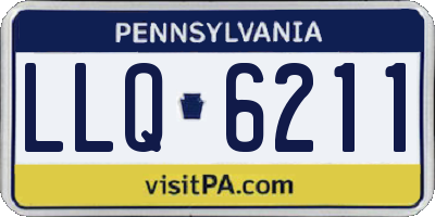 PA license plate LLQ6211