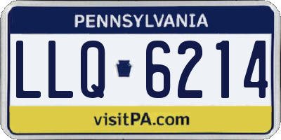 PA license plate LLQ6214