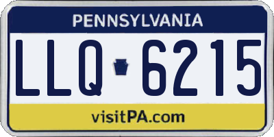 PA license plate LLQ6215