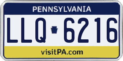 PA license plate LLQ6216