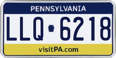 PA license plate LLQ6218