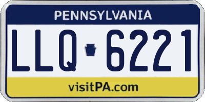 PA license plate LLQ6221