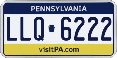 PA license plate LLQ6222