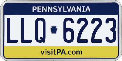 PA license plate LLQ6223