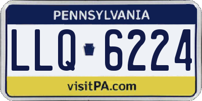 PA license plate LLQ6224