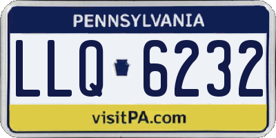 PA license plate LLQ6232