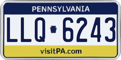 PA license plate LLQ6243