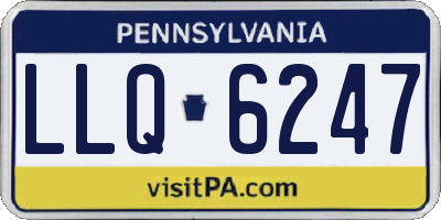 PA license plate LLQ6247