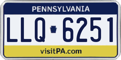 PA license plate LLQ6251