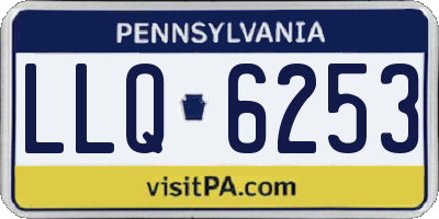 PA license plate LLQ6253