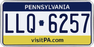 PA license plate LLQ6257
