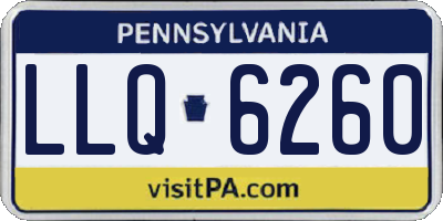 PA license plate LLQ6260