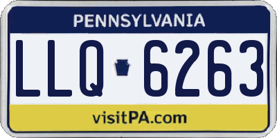 PA license plate LLQ6263