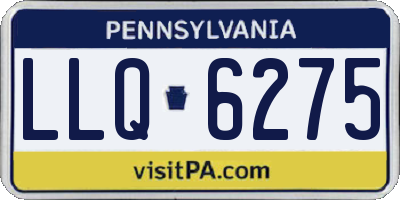 PA license plate LLQ6275