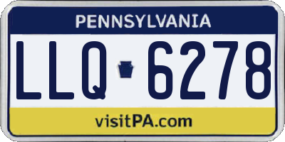 PA license plate LLQ6278
